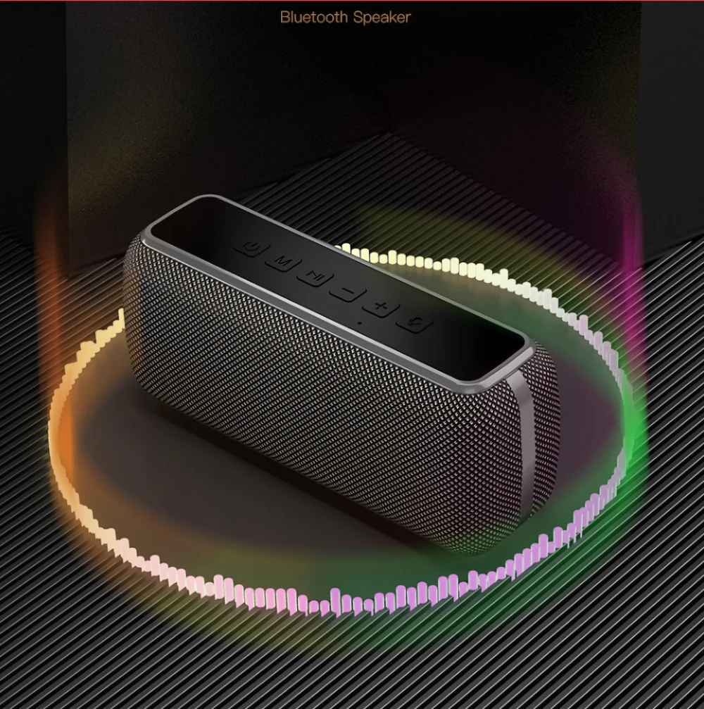 

V7 60W Portable Bluetooth Speaker High Power Deep Bass Column TWS Stereo Subwoofer Soundbar Boombox Support TF Card AUX