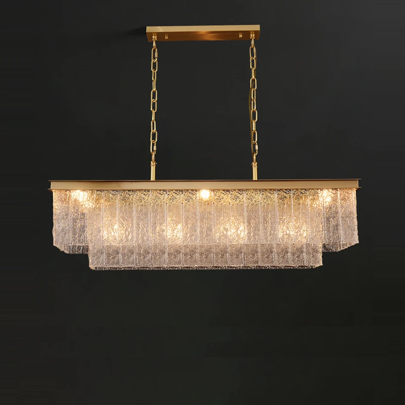 

LED Silver Golden Copper Glass Chandelier Lighting Lustre Hanging Lamps Suspension Luminaire Lampen For Dinning Room Foyer