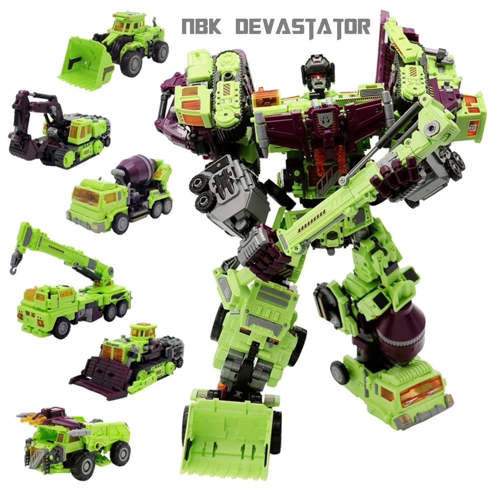 

NBK Transformation GT Devastator Combination 6 IN 1 Sets Excavator Rescue Scraper Hook Suit KO Action Figure Kids Gifts Toys