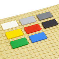 DIY Building Blocks Figure Bricks Ceramic Tile 2x4 Educational Creative MOC Bricks Smooth Flat 2*4 Tiles 87079 Toy for Children