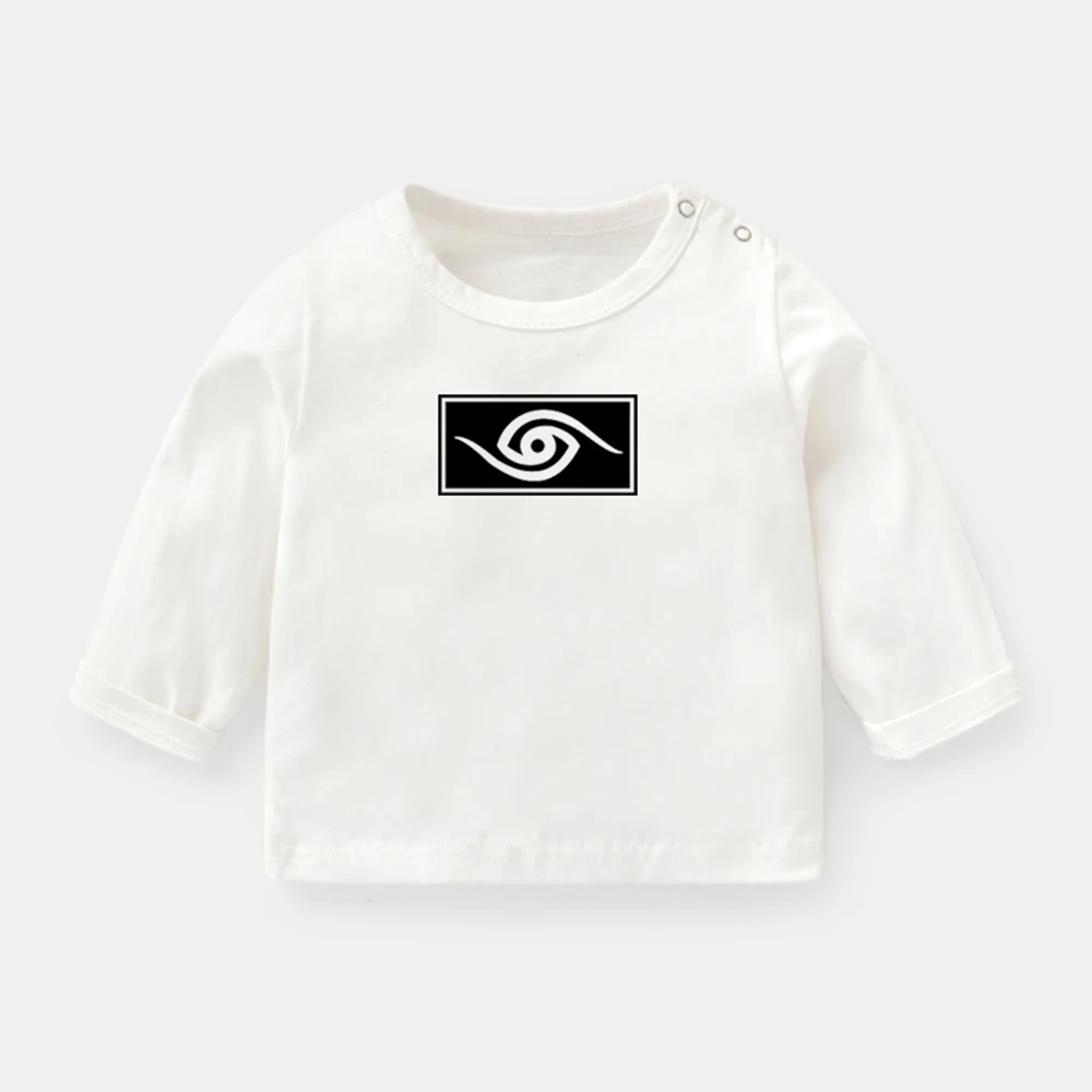 

Eye Pattern Art Vintage Aztec Tribal Newborn Baby T-shirts Easy And Cute Eyelash Sleep Eyes Solid Color Long Sleeve Tee