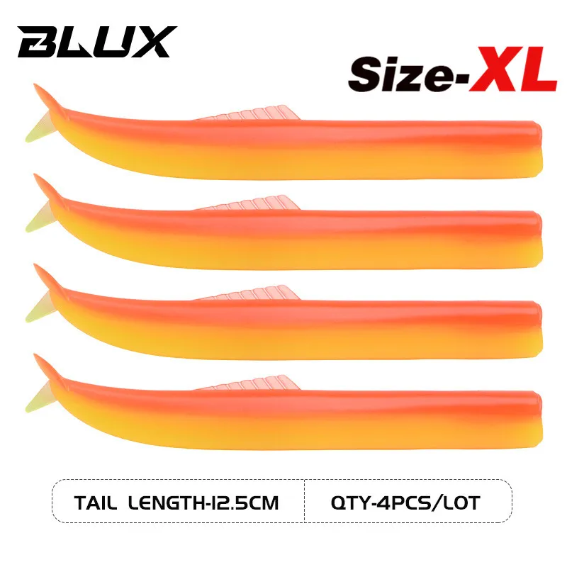 BLUX FLASH SAND AAL 14G/27G Weiche Angeln Köder Schwanz Jig Kopf Haken Minnow Künstliche Köder Salzwasser meer Bass Swimbait Tackle Getriebe