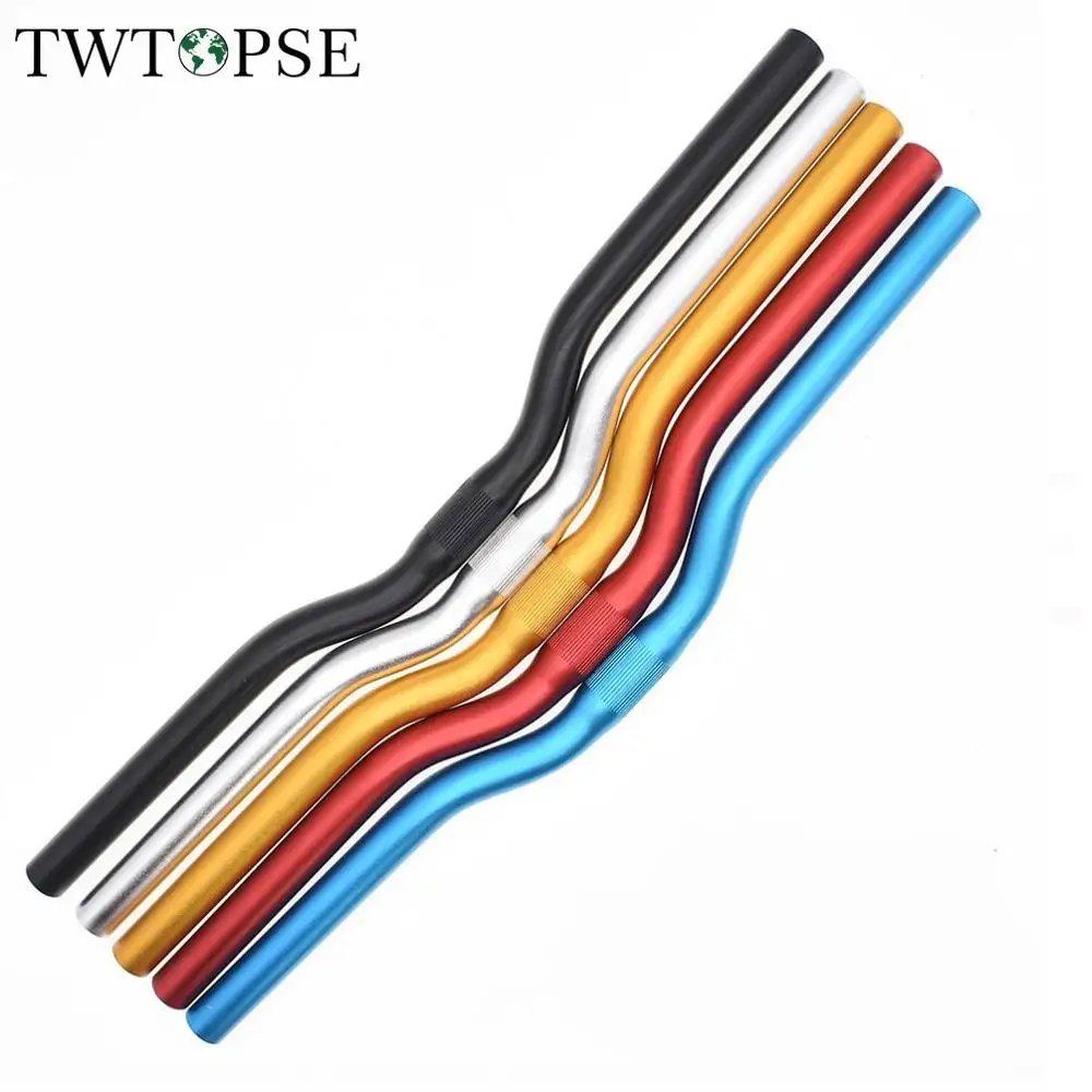 TWTOPSE Aluminum Alloy AL7050 Bike Bicycle M Handlebar For Brompton Folding Bike Cycling Handle Bar Width 520mm Rise H30mm 80mm