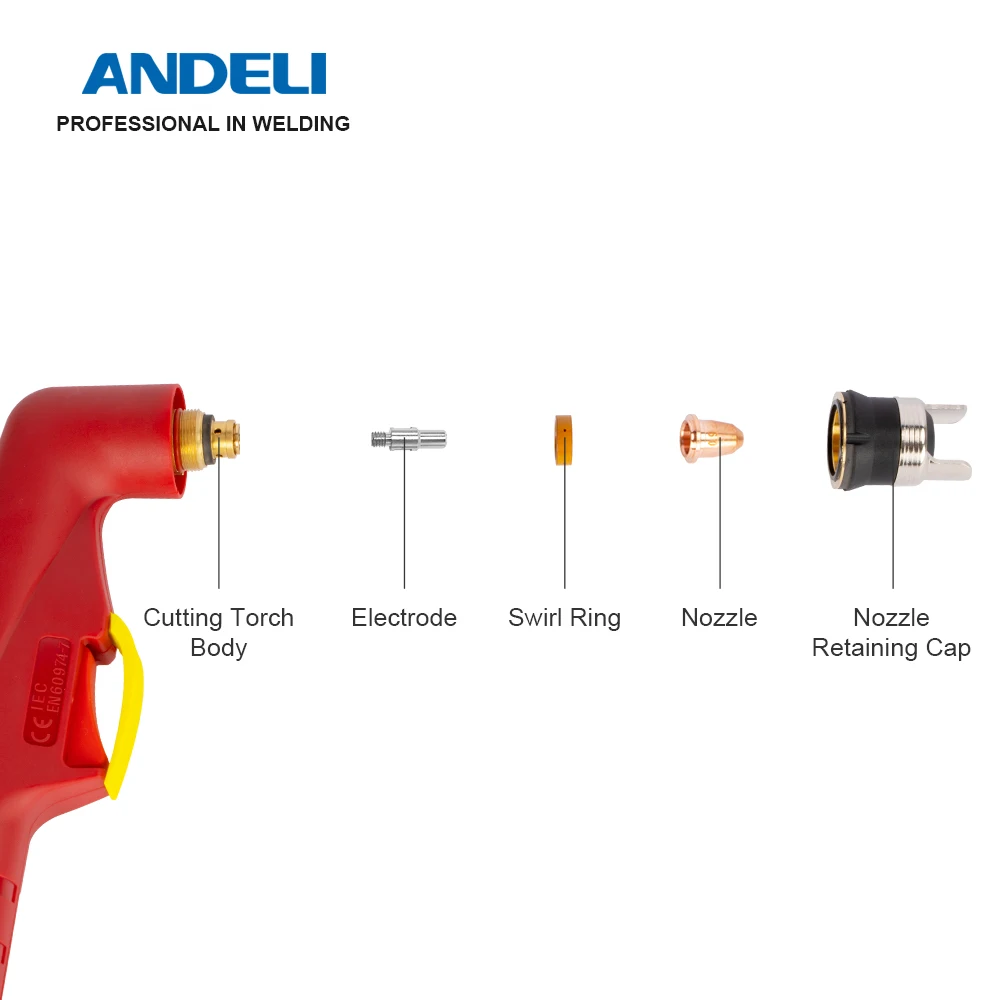 ANDELI torcia al Plasma IPT-40 per macchine da taglio al Plasma Non ad alta frequenza torcia a presa centrale con taglierina adattatore centrale ANDE