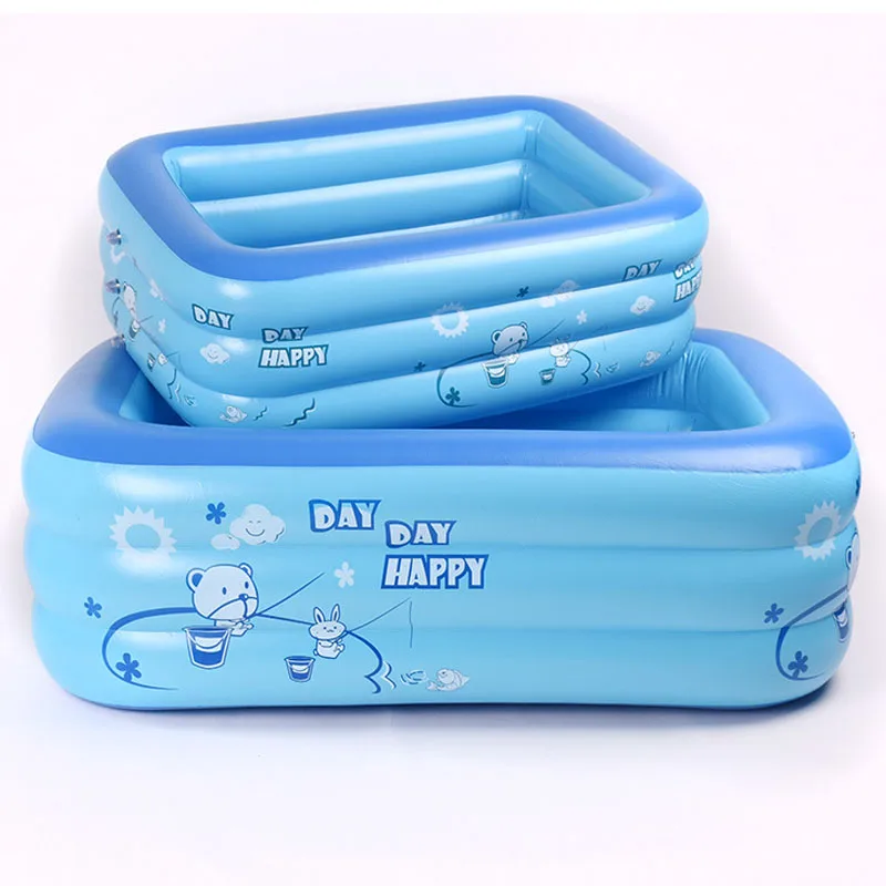 210M 3Layer Children Inflatable Pool Bathing Tub Baby Kid Home Outdoor Large Swimming Pool Inflatable Square Swimming Pool