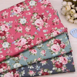 Fiore di rosa 100% Tessuto di Cotone Diy Patchwork Quilting Fatti A Mano Del Panno Del Bambino Del Vestito Biancheria Da Letto Coperta Lenzuola Tilda Tissus Tecidos