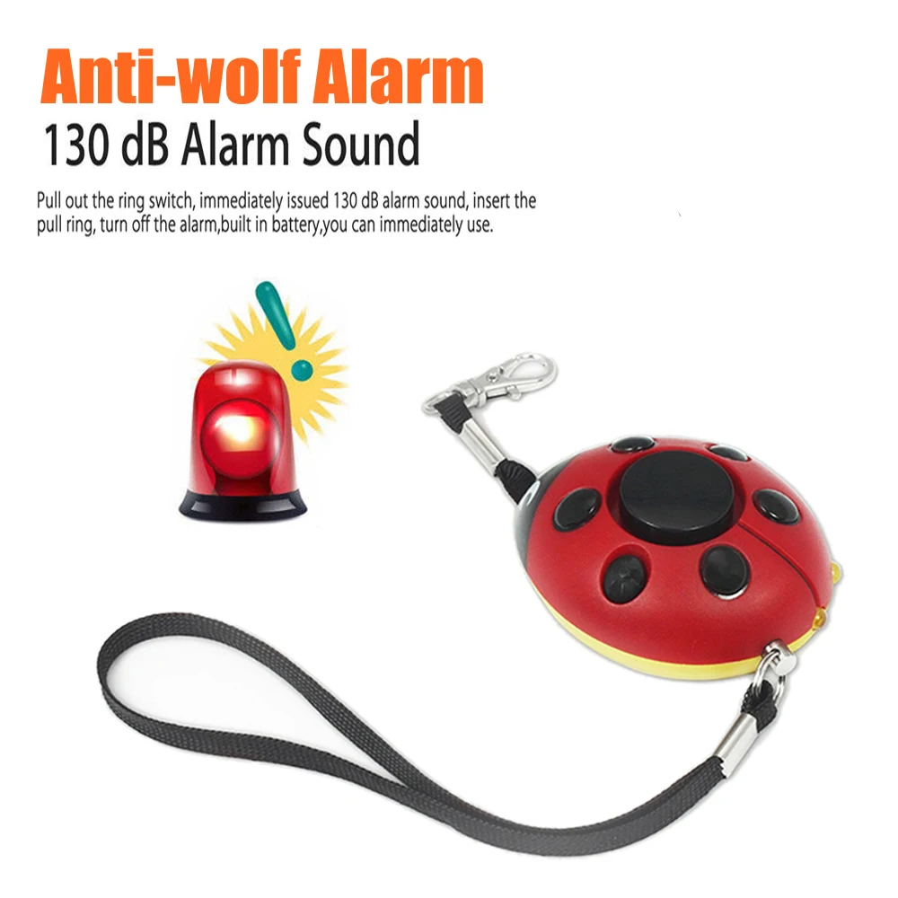 Scream Loud Keychain Emergency Alarm Self Defense Alarm Hunter 130dB Beetle Girl Women Security Protect Alert Personal Safety