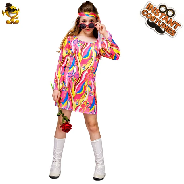 Girls Boys Kids Fancy Dress Disco Clothing 60s 70s Hippie Halloween Cosplay Costume Christmas Party Children Purim Outfits Suit AliExpress 1501