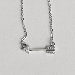 925 Sterling Silver arrow  Necklaces & Pendants For Women Fashion Lady Festival Gift Sterling-silver-jewelry