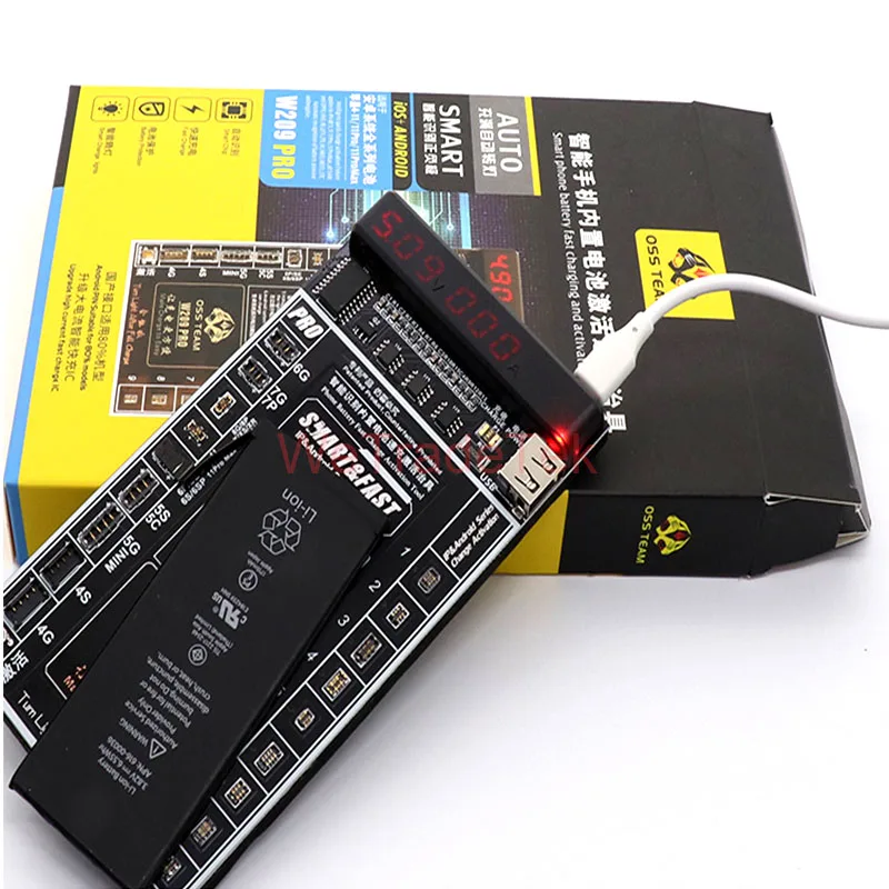 W209 Pro Battery Activation board for Phone 4 5 6 7 8 Xs Xsmax XR 11 Pro Promax Samsung Xiaomi Circuit Board Charging Tester