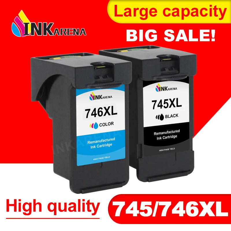 

INKARENA 745XL 746XL PG745 CL746 for canon ink cartridge PG 745 CL 746 XL for Pixma MG2470 MG2570 MG2970 IP2870 IP2872 Printer