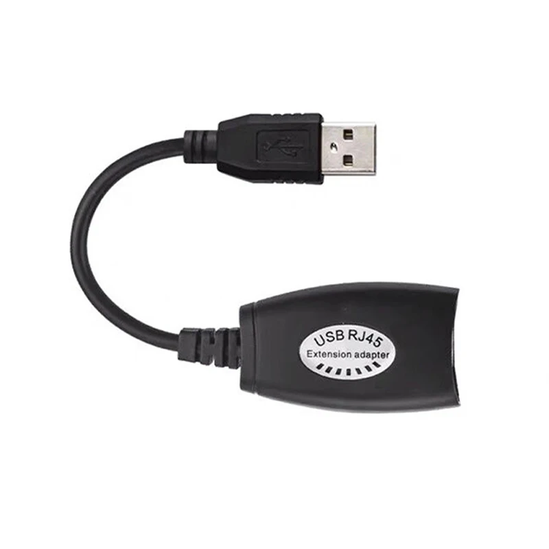 1 para USB do RJ45 LAN Ethernet przedłużacz Adapter do kabla 50M odległość Extender konwerter ponad Cat5E/6 przewód akcesoria komputerowe