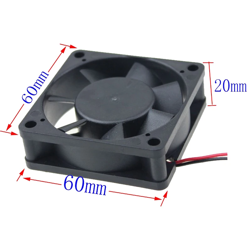 10Pcs Gdstime Dc 12V 6Cm 60Mm 60X60X20Mm 6020 Borstelloze Computer Uitlaat cooling Cooler Fan 2Pin-2510 Connector