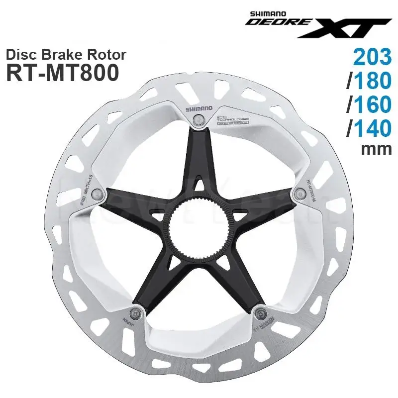 SHIMANO DEORE XT MT800  M8100 Series - CENTER LOCK - Disc Brake Rotor - ICE TECHNOLOGIES FREEZA - 203/180/160/140 mm