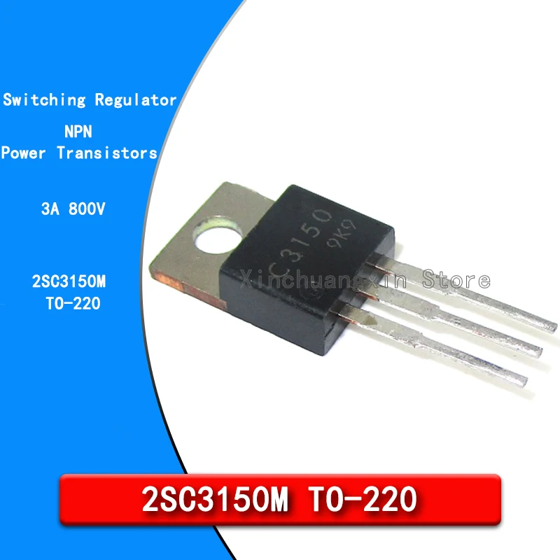 5Pcs 2SC3150 C3150 2SC3150M TO-220 NPN power transistor 800V/3A LCD switching power supply regulator brand new