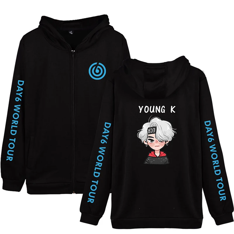 

DAY6 World Tour GRAVITY Hoodie Hoody Fashion Kpop Men Women Zipper Hoodies Jackets Long Sleeve Homme Hooded Sweatshirts Tops 4XL