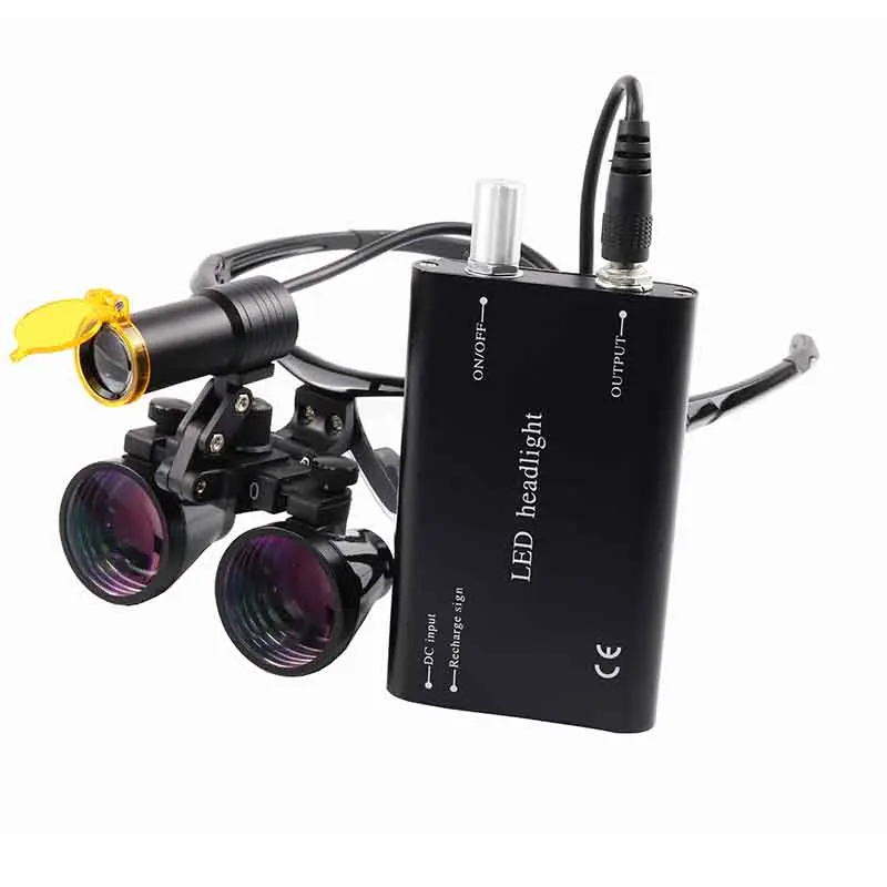 5W LED Light Dental Loupes Surgical Lamp 2.5X 3.5X Dental Binoculars Dental Magnifying Glass Surgical Headlight  Dental LED Lamp