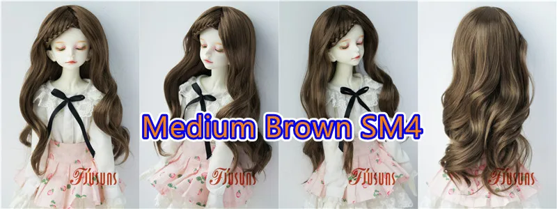 Jusuns Doll Wig JD204 6-7' 7-8' 8-9' 9-10' Long Lady Braids Wave 1/6 1/4 1/3 YOSD MSD SD Blythes Synthetic Mohair BJD Hair
