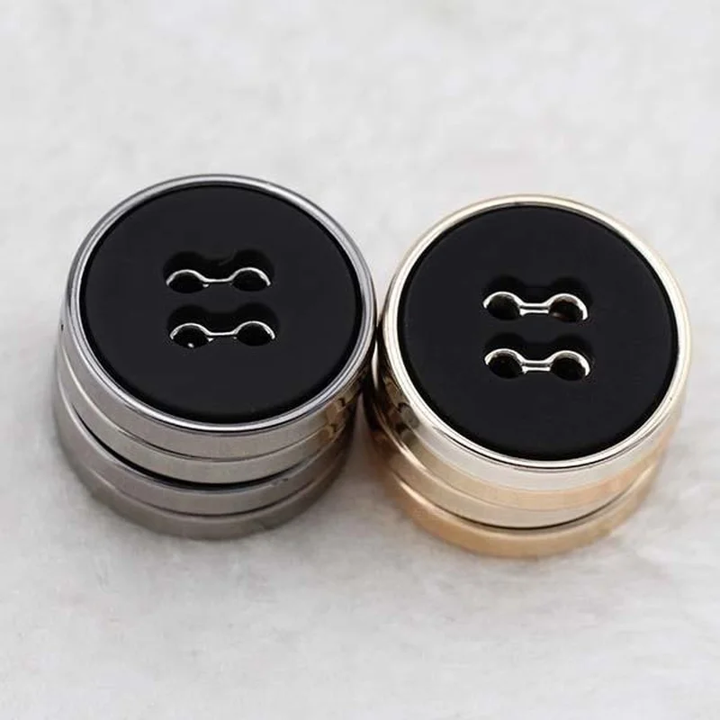 10pcs/gun-side Four-eyes Black Gold-rim High-end Windbreaker Suit Coat Buttons Male and Female Suit Decorative Buttons