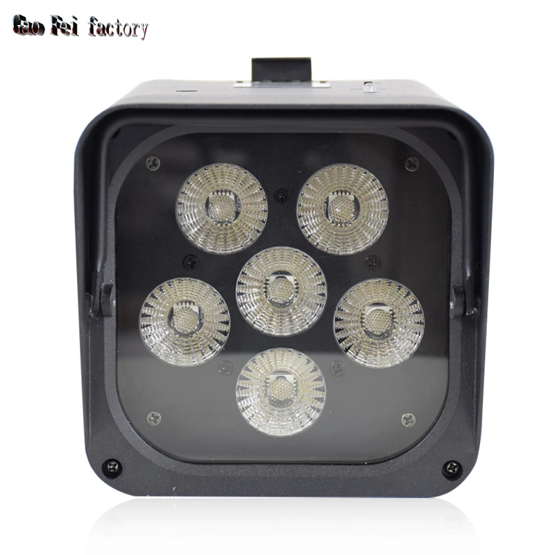 6X18W RGBW UV LED Par Can DMX Stage Lighting Equipment Outdoor Performance Landscape Lyre Wash With Charge Battery For DJ Party