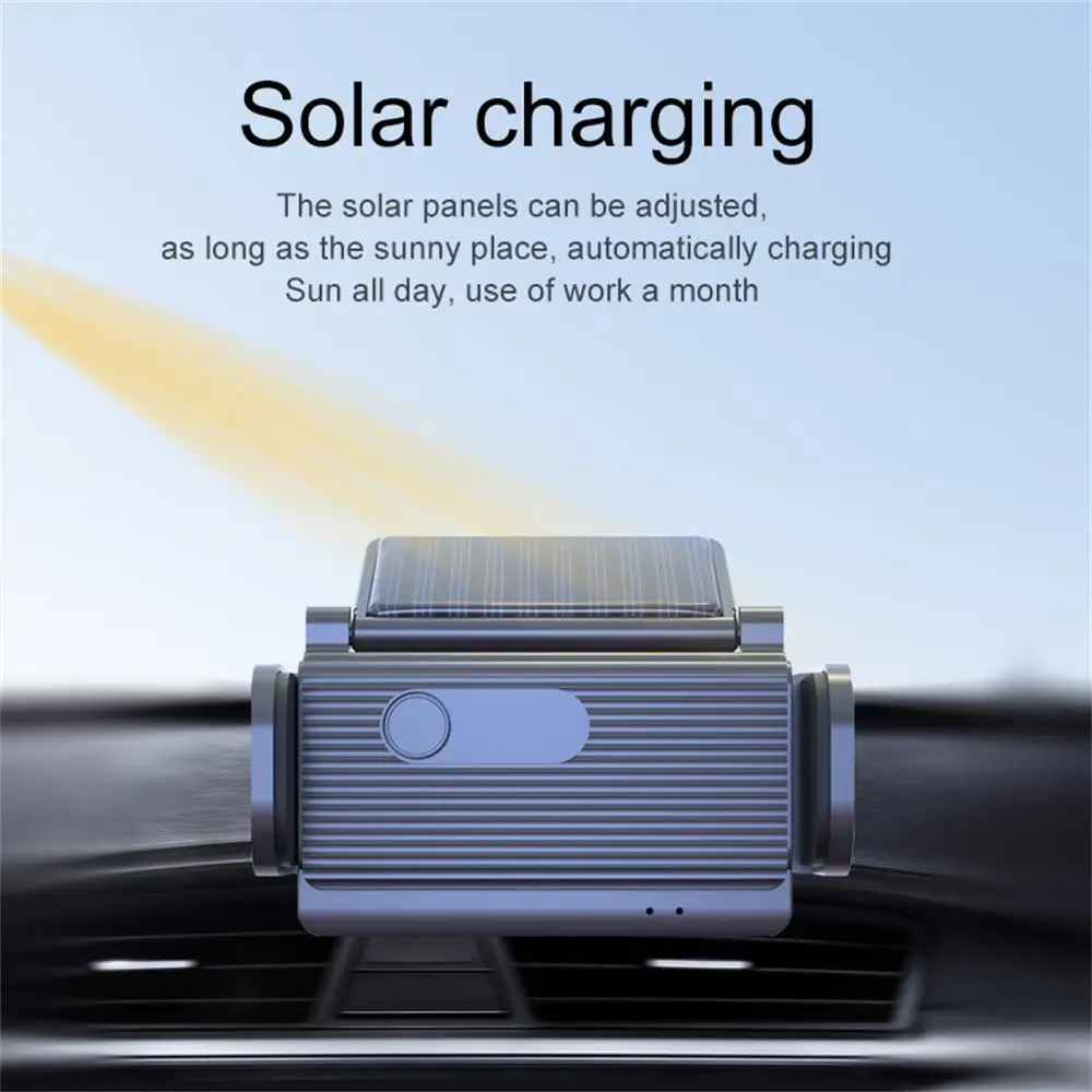 New Solar Powered Electric Car Phone Holder 360 Rotation Solar Charging Mobile Phone Holder Car Charger Wireless For IPhone