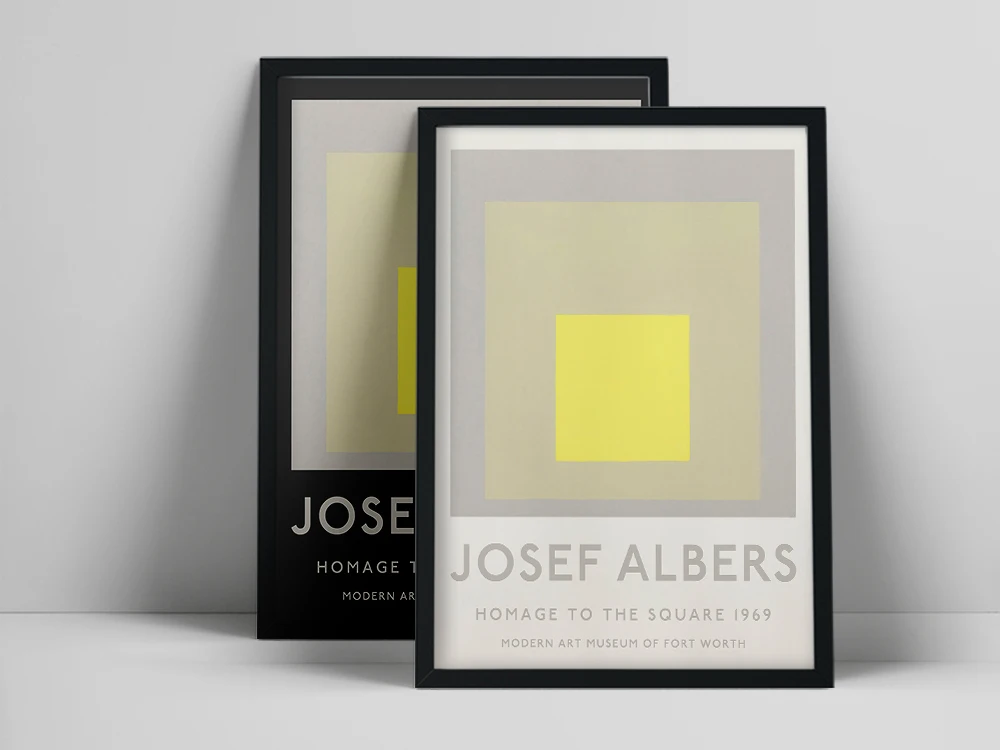 

Josef Albers Exhibition Unique Geometric Poster Minimalist Art Canvas Print Abstract Painting Wall Picture for Living Room Decor