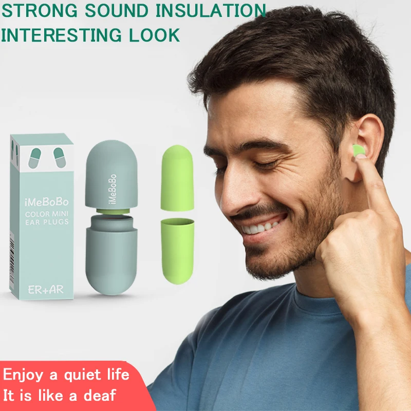 Ear Plugs Tapones Oido Ruido Earplugs Noise Reduction Sleep Oordoppen Sleeping Earplugs Filter For Ears Soft Sponge Soundproof