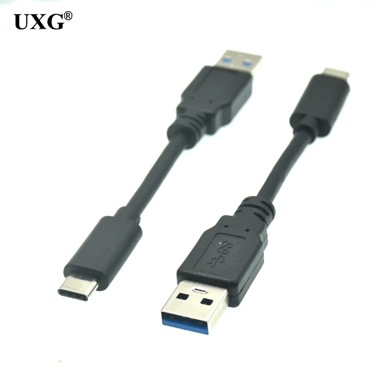 10cm 0.3m 1m 3A 5 gb/s USB 3.0 typu C krótki kabel USBC przewód do ładowania danych kabel do tabletu i telefonu komórkowego i twardy napęd dysku