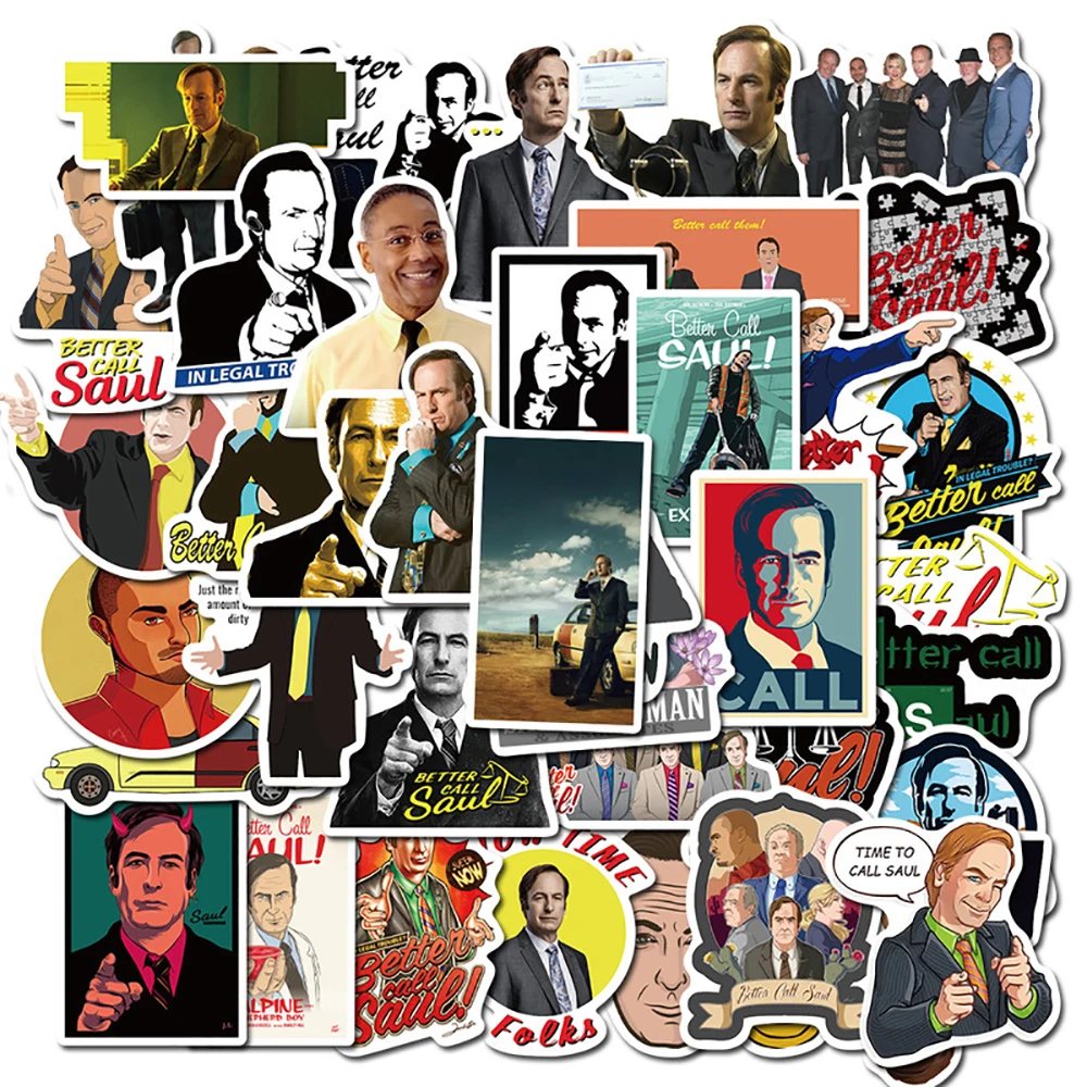 

10/30/50PCS Mixed TV Show Better Call Saul Stickers Car Motorcycle Travel Luggage Skateboard Waterproof Cool Graffiti Stickers