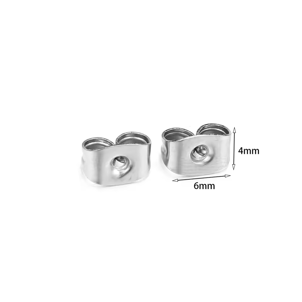 Findings Vincent|stainless Steel Butterfly Earring Backs 200pcs - Diy Jewelry Findings