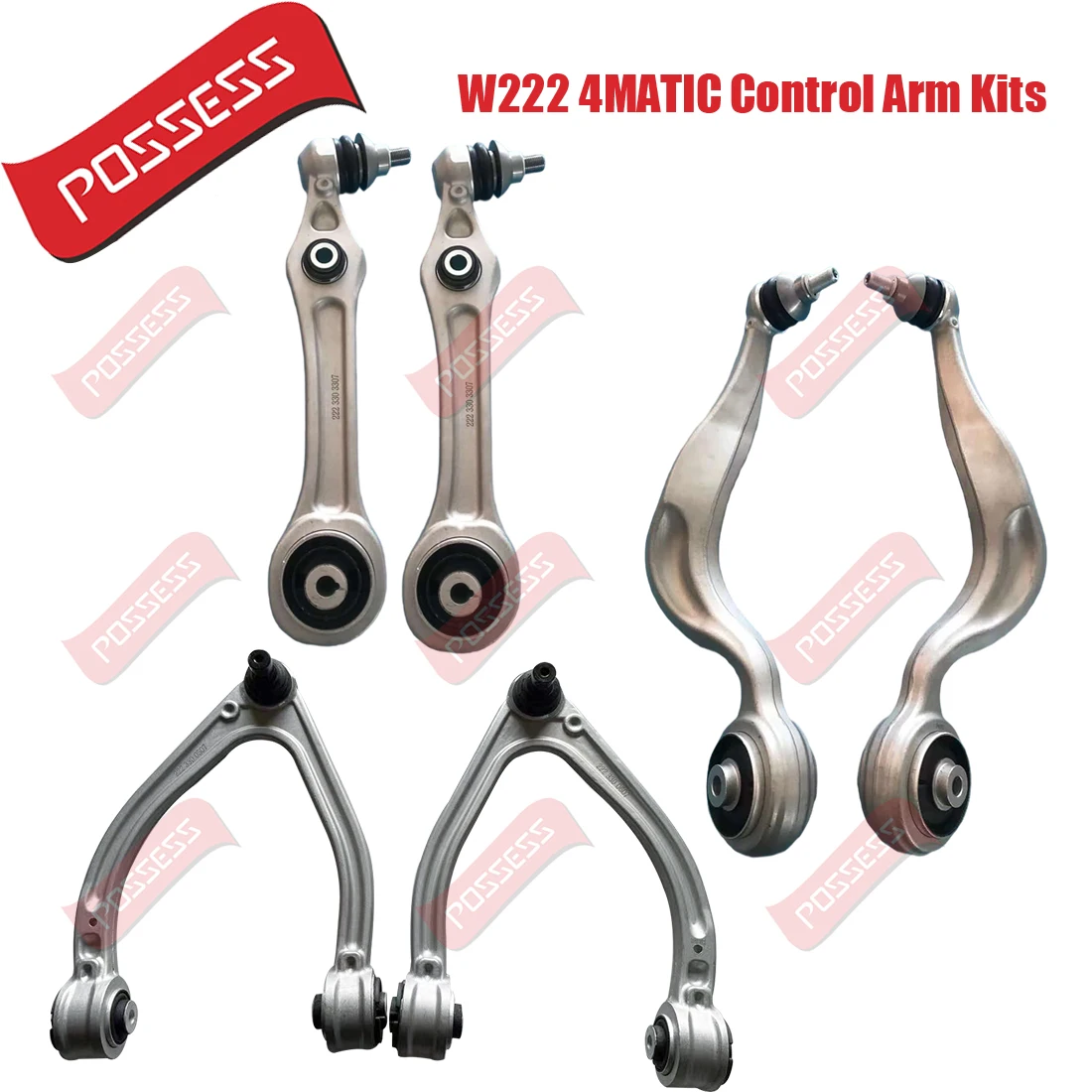 6 pieces Front Upper And Lower Suspension Control Arms For Mercedes Benz S-Class W222 C217 4Matic