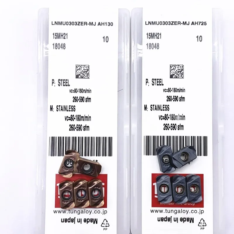 LNMU0303ZER MJ AH725 AH130 Carbide Dạng Tiện Bằng Máy CNC Công Cụ Bên Ngoài Biến Lưỡi Dao Dụng Cụ Thép Không Gỉ Và Thép Không Gỉ