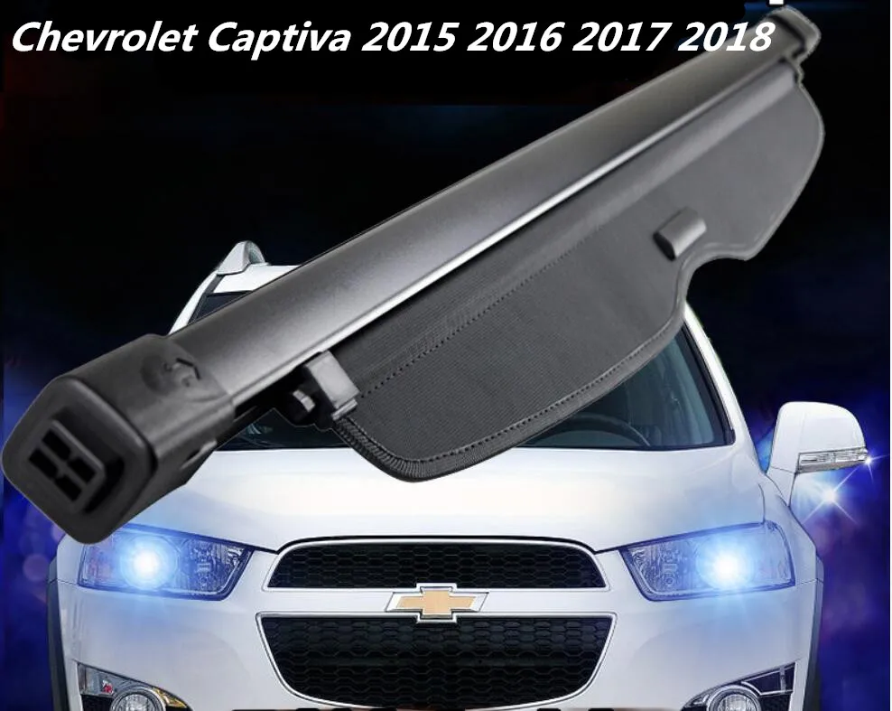 High quality Car Rear Trunk Security Shield Cargo Cover For Chevrolet Captiva 2015 2016 2017 2018  ( black, beige)