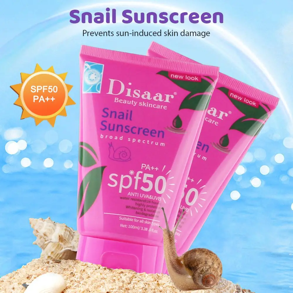 

Disaar SPF 50+ Snail Sunscreen Facial Body Sunscreen Whitening Sunblock Cream Oil-Control Moisturizing Multi-effect Skin Cream