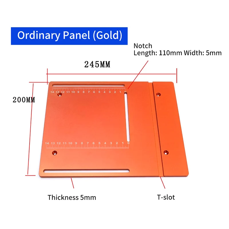 Aluminium Mini Table Saw Panel Clearance Insert Cover Plate Woodworking Benches Miter Gauge Guide Set Workbench DIY Tools