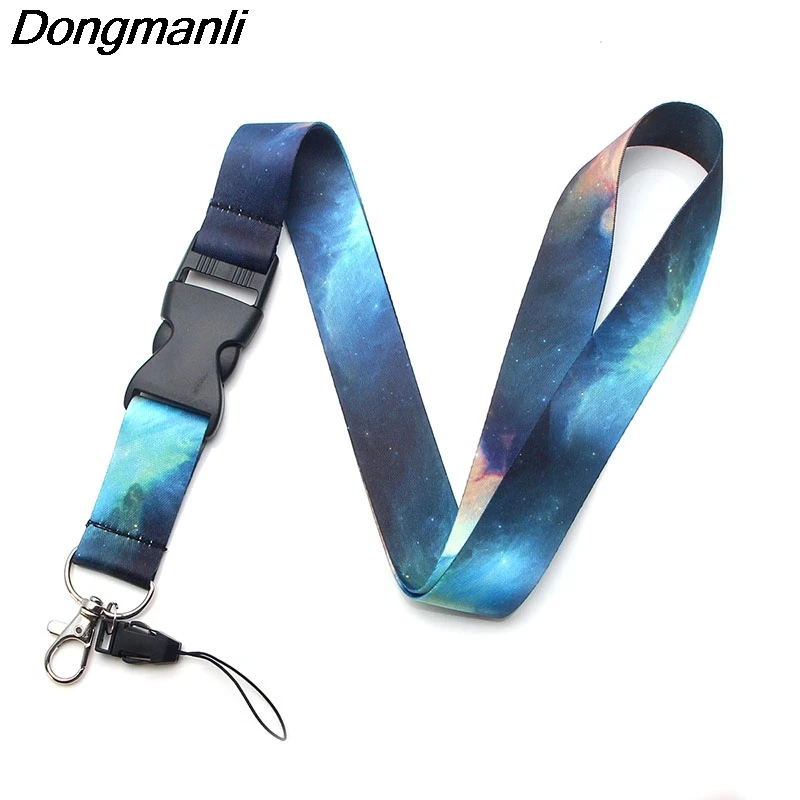 PC135 Starry Night Sky Lanyard Badge ID Lanyards/ Mobile Phone Rope/ Key Lanyard Neck Straps Keychain