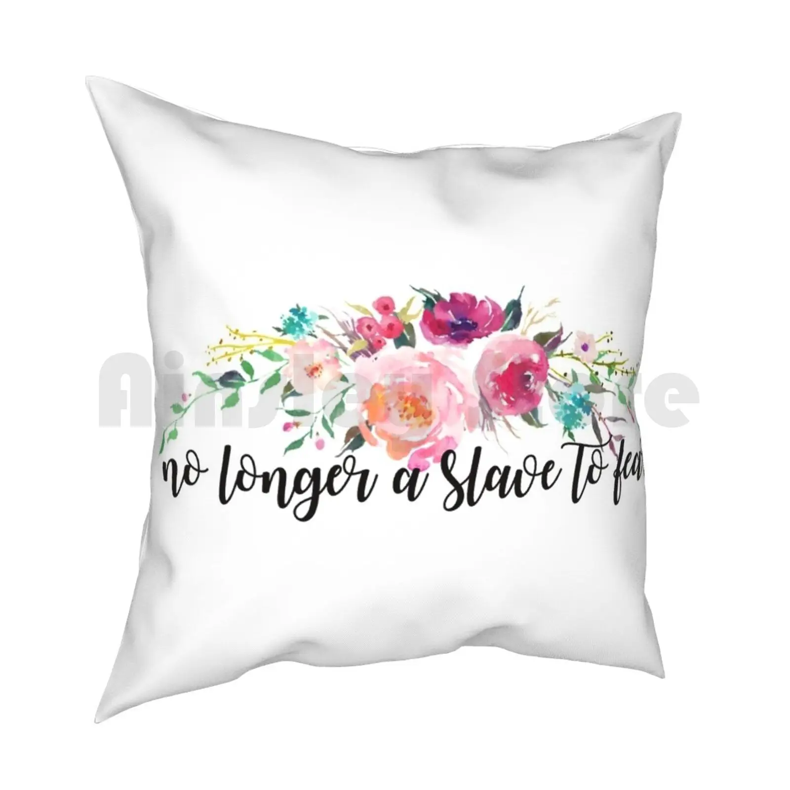 No Longer A Slave To Fear Pillow Case Printed Home Soft Throw Pillow Bible Ocean Trust Lord Jesus God Bible Verse