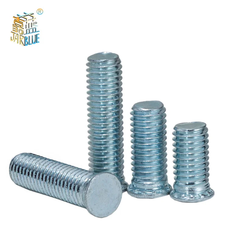 50pcs M3 M4 M5 M6 M8 Pem Screws Pressure Riveting Screw Pressure Rivet Screw Carbom Steel Flush Head Studs