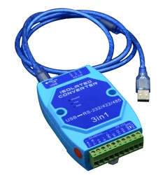 Convertidor USB a serial aislado ópticamente, interfaz RS485/422/232, protección contra rayos de grado industrial