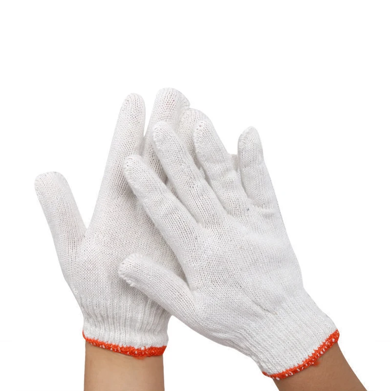 Non-slip Wear-resistant 12 Pairs Of Labor Insurance Gloves Cotton Nylon Outdoor Construction Work Gloves