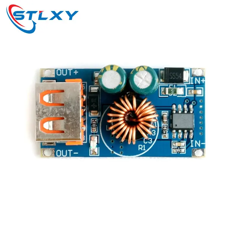 Stlxy DC-DC Buck Fast Charger Module 12V 24V to USB Support QC3.0 QC2.0 FCP Phone Fast Charging