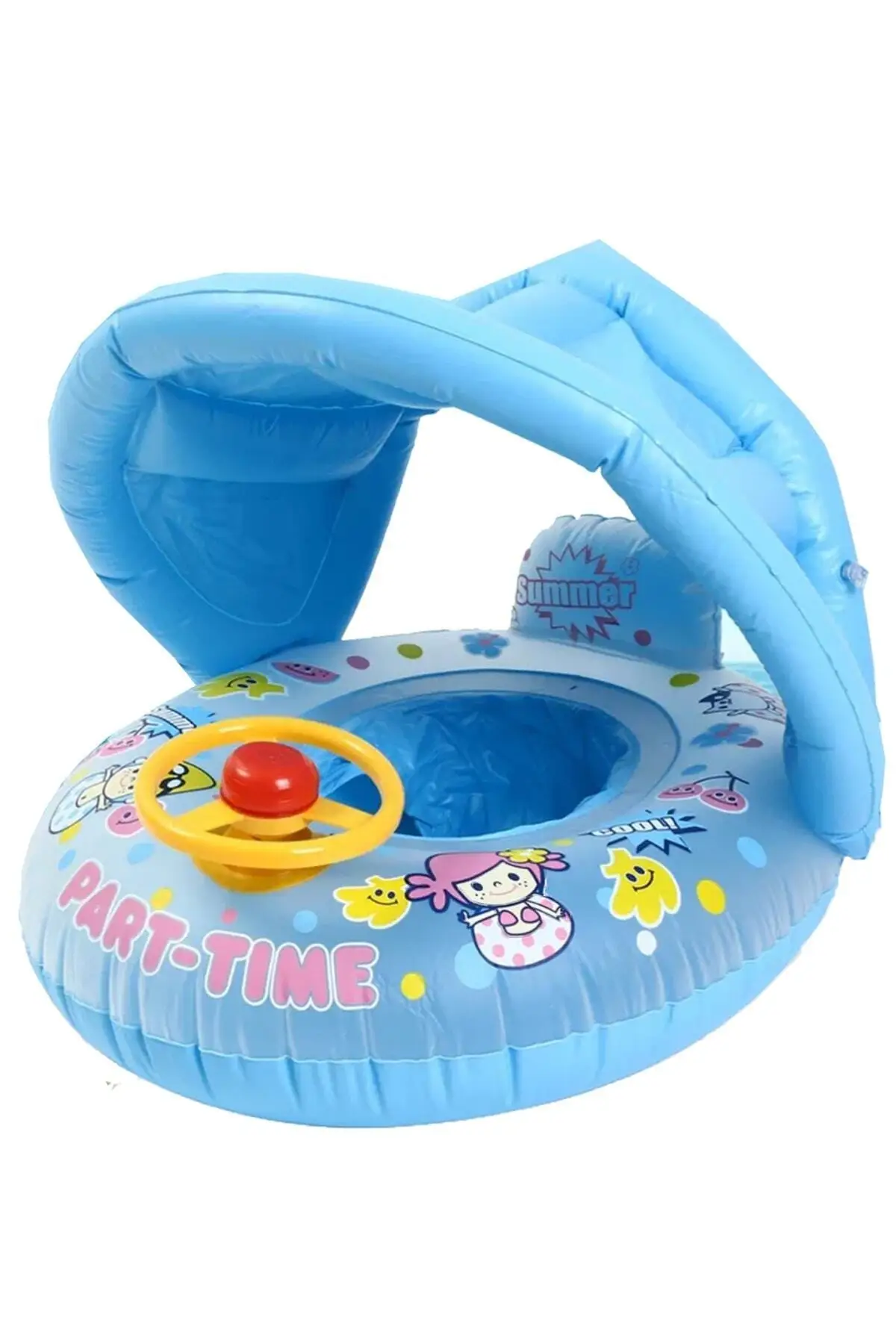 Inflatable Sea Buoy Inflatable Paddling Pool Simiti With Canopy Grommet Inflatable Kids Boat Swimming baby accessories safety security inflatable