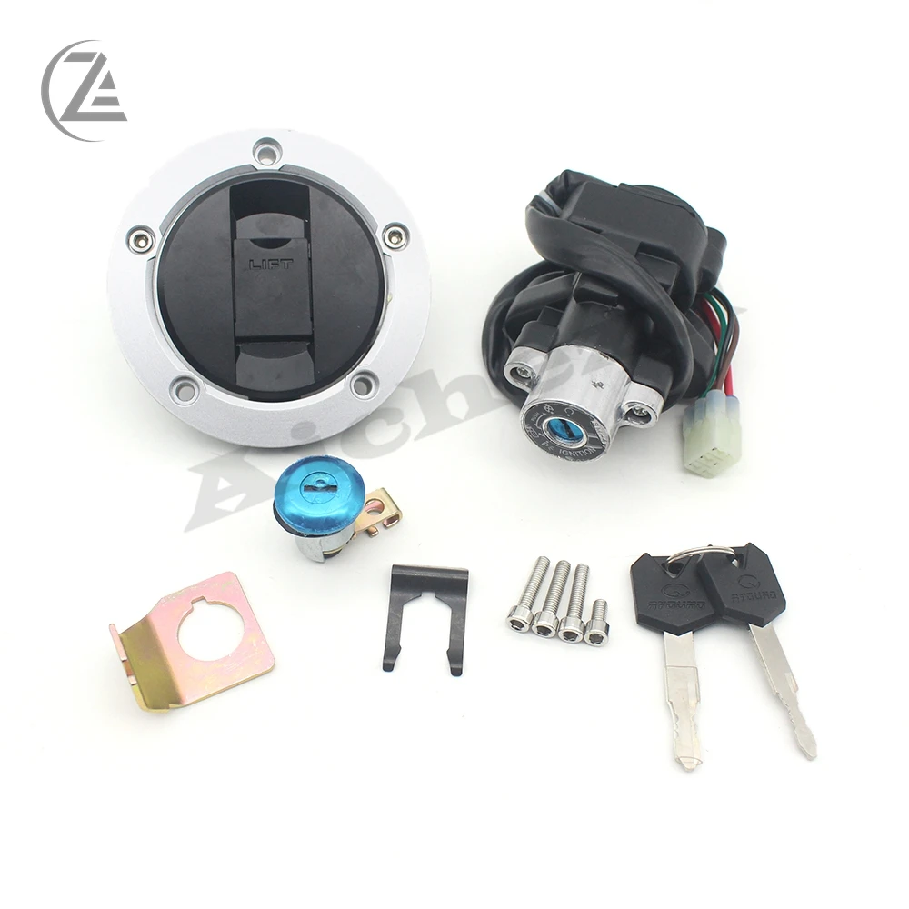 Motorcycle Gas Tank Cap Key Seat Ignition Switch Lock Set For SUZUKI GSF GSX GSXR DL V-Strom SFV SV 650 1200 1250 600 750 1000