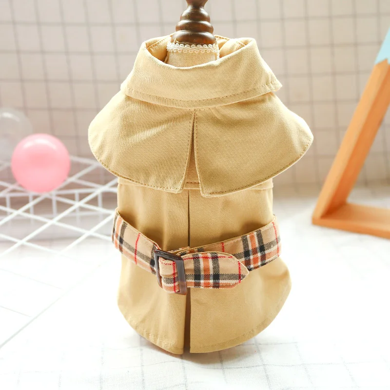 Pet Teddy Schnauzer Dog Small Dog Spring Summer Khaki Cool Windbreaker Pomeranian Chihuahua Bichon Puppy Clothes