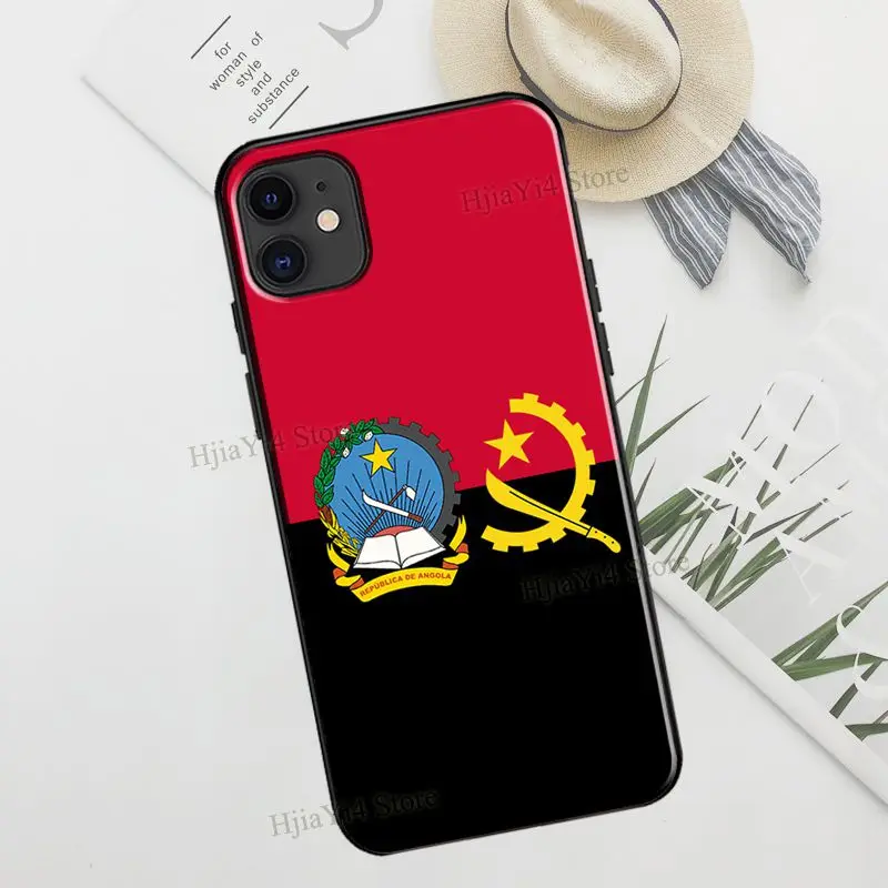 Angola Flag Case For iPhone 11 14 13 Pro Max SE 2020 6S 8 7 Plus X XR XS Max 12 Pro Max mini Phone Cover