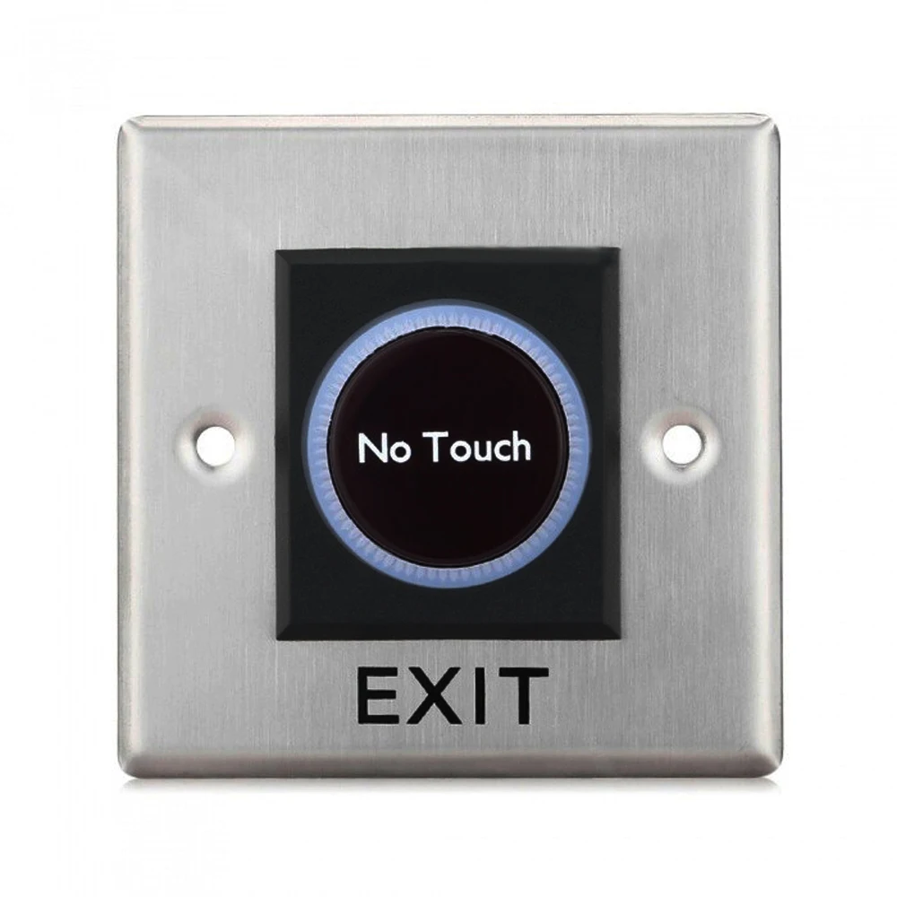 10cm Infrared Sensor Door Exit Button 12V Palm Induction Switch Waterproof Metal Motion Detection Door Lock Release Button