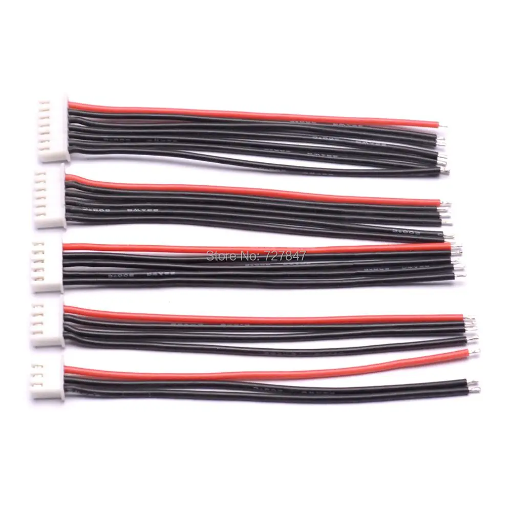 Prise de chargeur d'équilibre de batterie Lipo RC, câble pour hélicoptère RC, XH 2s 3s 4s 5s 6s, 10cm, 100mm, lot de 10 pièces