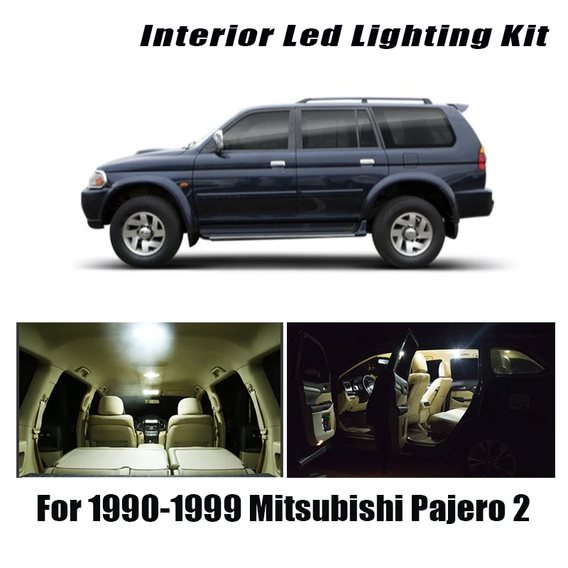 

11 шт. для 1990-1998 1999 Mitsubishi Montero Shogun Pajero 2 V31 V32 V33 Canbus автомобильные светодиодные лампы комплект для внутреннего освесветильник