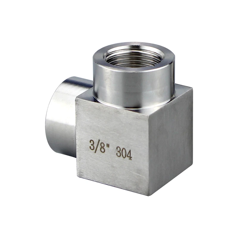 Stainless Steel High Pressure Inner Wire Elbow Right Angle Square Tube Inner Tooth Bend Venting Water and Oil Pipe Joint