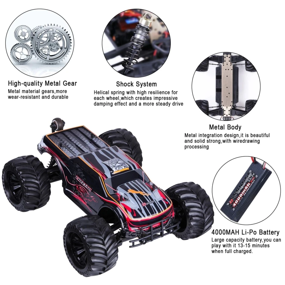 Radio Remote Control Vehicles 1:10 4WD 80KM/H 120A ESC 2500KV Brushless Motor High Speed ​​RC Car Upgraded Off-Road Truck